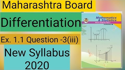 Differentiation Ex. 1.1- Q.3(iii)| Lec-06 | Maths-II 12th New Syllabus 2020-21 | Composite Functions