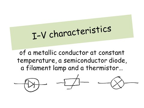 I-V characteristics - A level physics