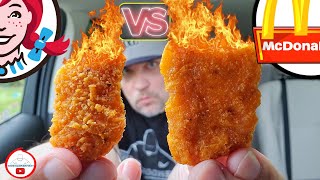 Wendy's® SPICY NUGGETS VS McDonald's® SPICY CHICKEN MCNUGGETS! 🔥🐔🆚🔥🐔
