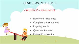 Teamwork Poem of Class 5 Unit 2 Chapter 2 Question and Answer - CBSE NCERT MARIGOLD