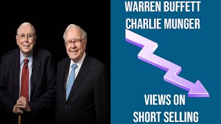 Warren Buffett and Charlie Munger : Short Selling