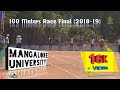 100 meters race final#2018 19#Mangalore University