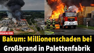 Bakum Millionenschaden Bei Großbrand In Palettenfabrik