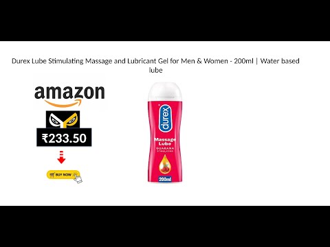 Durex Lube Stimulating Massage and Lubricant Gel for Men Women 200ml Water  based lube - YouTube
