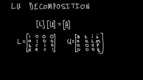 Decomposing a Square Matrix into a Lower and Upper Triangle Matrix (L-U Decomposition)
