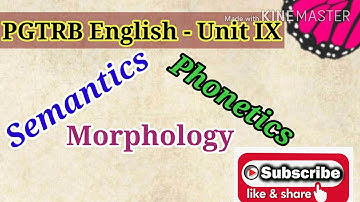PGTRB English Unit- 9, Levels of Linguistic Analysis