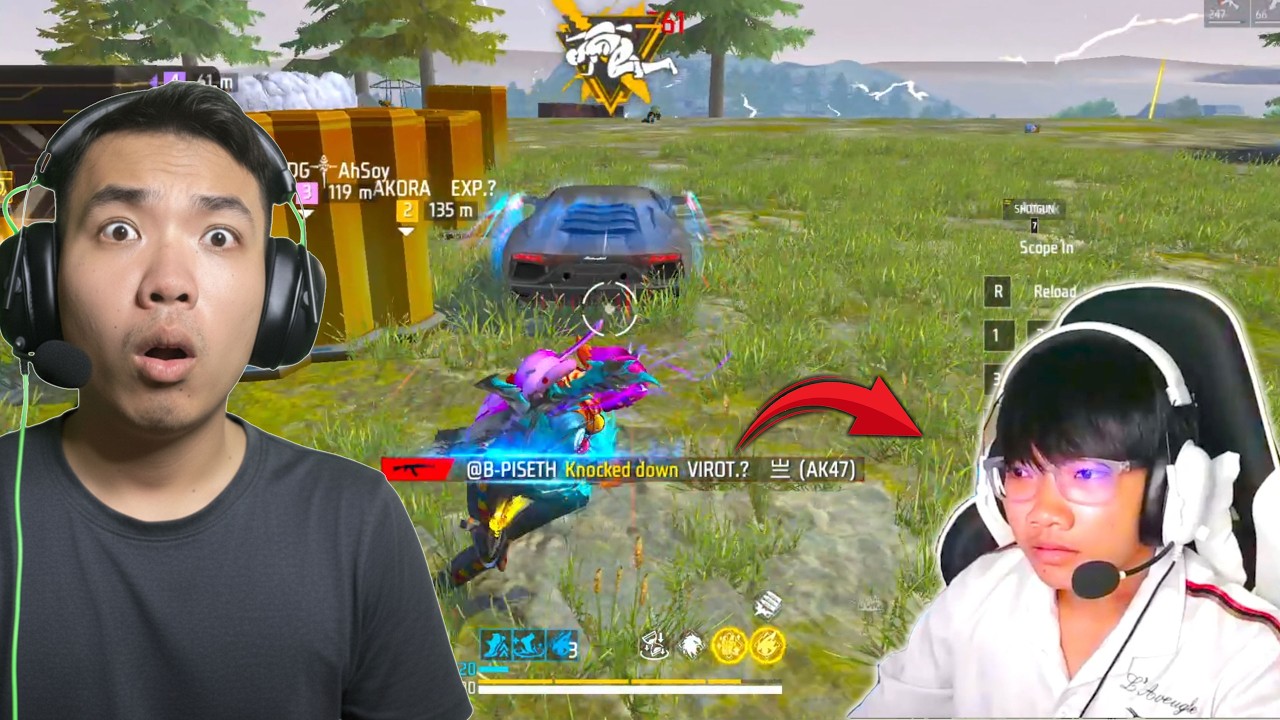 ប៉ះ K.Virot តាមរកតែម្ដង🤣 FREE FIRE!!