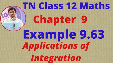 Class 12 Maths CHAPTER 9 – Applications of Integration Example 9.63 TN New Syllabus