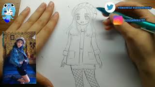 I drew IU in blueming- How to draw KPOP idol, Kawaii Speed Sketch