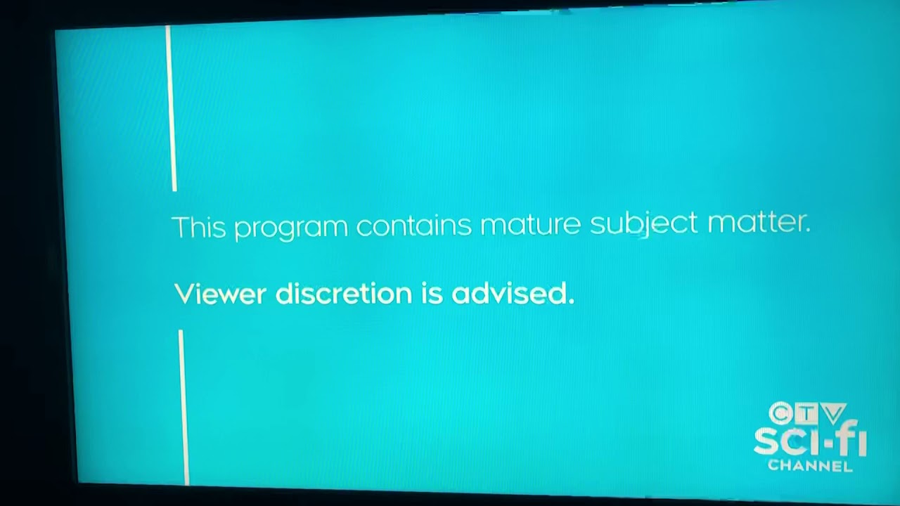 CTV SciFi Channel Viewer advisory warning 4 YouTube