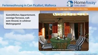 Can Picafort: Gemütliches Appartement, sonnige Terrasse, nah zum Strand, in - FeWo-direkt.de Video
