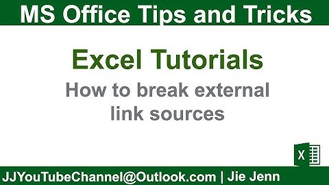 Different methods to break external link sources | Excel Tutorial