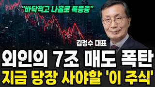 외인의 7조 매도 폭탄 지금 당장 사야할 '이 주식' (김정수 대표 / 두시반 라이브)