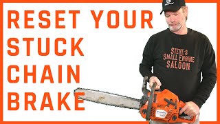 How to Reset a Stuck Husqvarna ChainSaw Chain Brake - YouTube