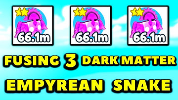 Fusing from 3 dark matter Empyrean Snake to golden Techno Cat | Fusing Method | Roblox Pet Sim X