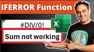 Trap Errors in Microsoft Excel Using the IFERROR Function