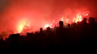 Pyro on the gate / Ultras FC Metalist Kharkiv