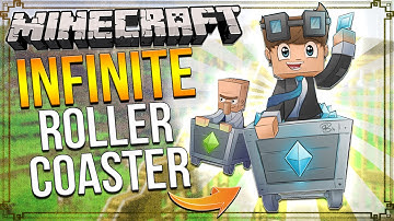 Minecraft | THEDIAMONDMINECART INFINITE ROLLER COASTER! (Only Two Commands)