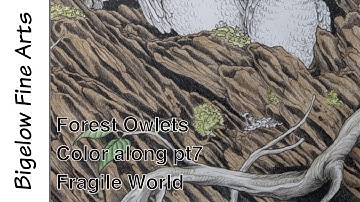 Polychromos color along and lesson - Owlets pt 7: Fragile World