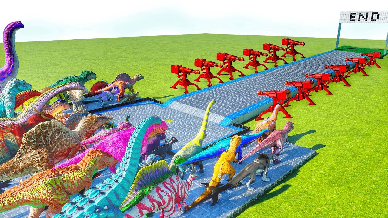 Dinosaurs vs. Heavy Machine Guns💥🔫 | Which Ark dinosaur is the most resilient?