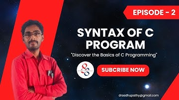 Syntax of C Programming /#SNSInstitutions /#SNSDesignThinkers /#DesignThinking /@Dr.P.Sedhupathy