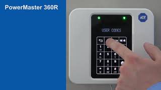 How to 'add a new code' to your alarm - PM360R Panel - ADT UK