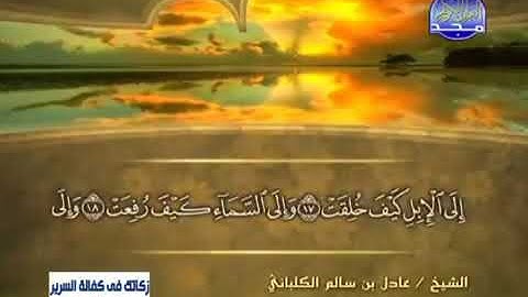 سورة الغاشية 87 - 114 عادل الكلباني - قراءة مرتلة