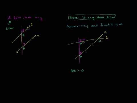 03   Angles with triangles and polygons   06   Proof  Corresponding angle equivalence implies parall