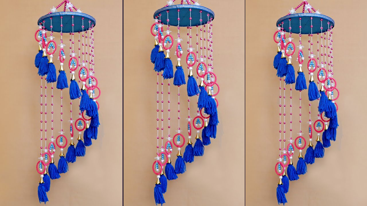 New Looking !! Woolen Jhumar Design DIY Flower Wall Hanging Idea New