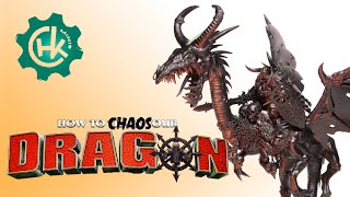 Custom Chaos Lord on Dragon for Warhammer The Old World
