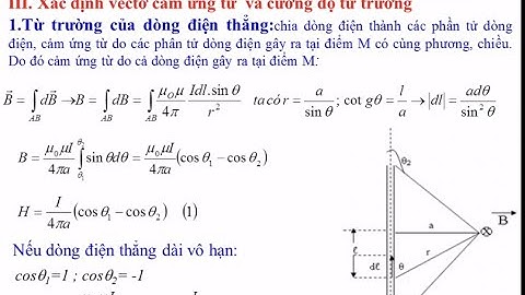 Chương 10: (tiếp) Cảm ứng từ và Cường độ từ trường + ví dụ