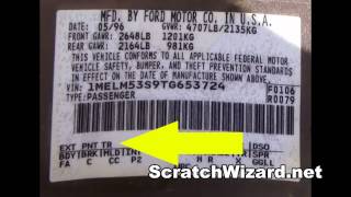 How to find your Mercury paint code.