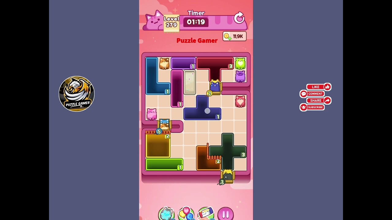 Drop the cat level 279 walkthrough solution Gameplay 