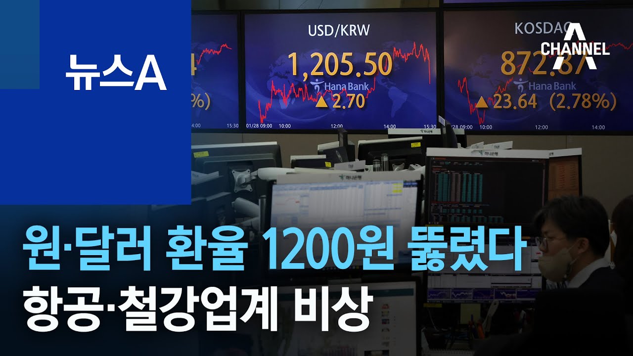 1달러환율 2022 New 원·달러 환율 1200원 뚫렸다…항공·철강업계 비상 | 뉴스A