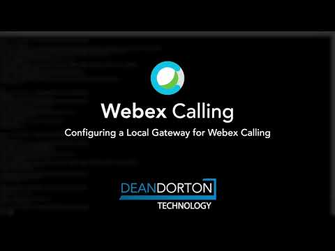 Configuring a Local Gateway for Webex Calling