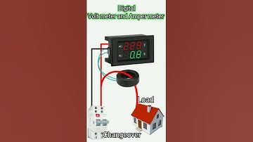 Digital volt meter and Ampere meter Connection.