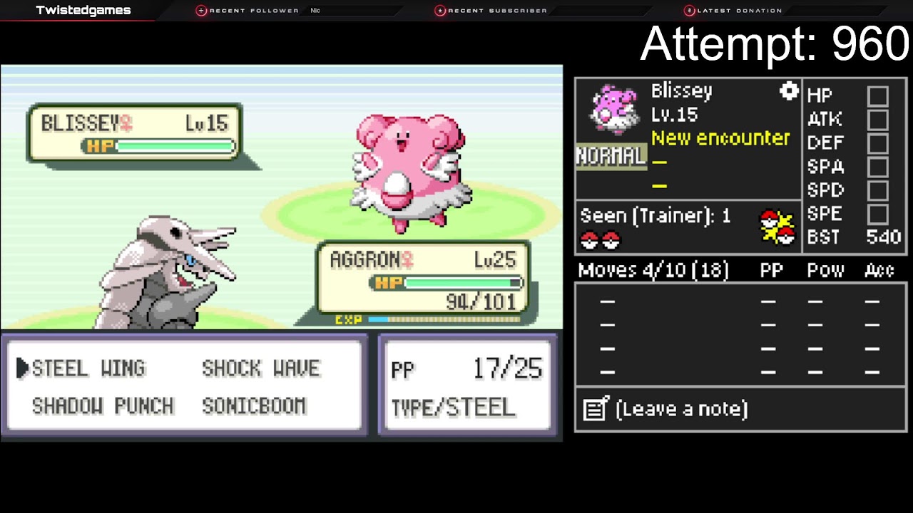 More Pain filled runs on +800 Kaizo Ironmon Runs In Pokemon Fire Red