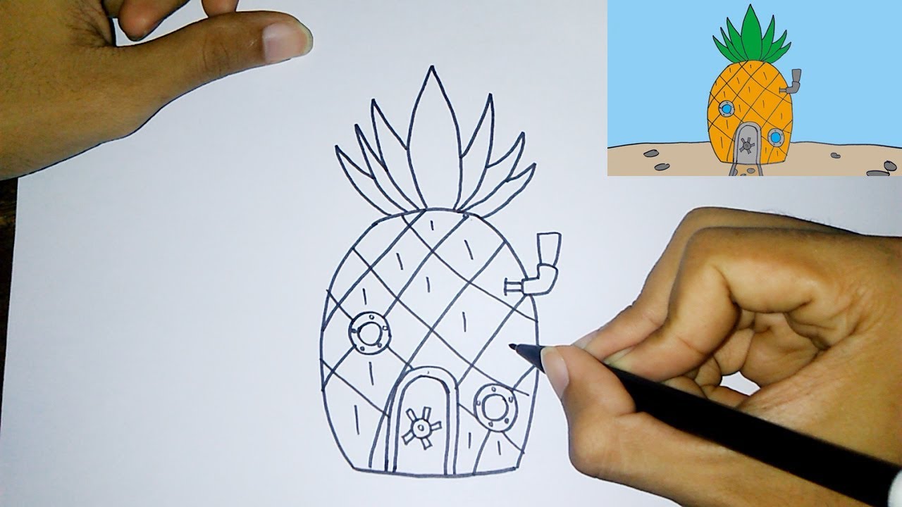 Cara Menggambar Rumah Spongebob Untuk Pemula How To Draw