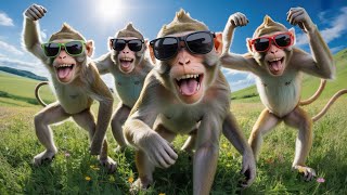 Funny Monkeys with Sunglasses 😎 | Crazy Monkey video | BabanabounceTv