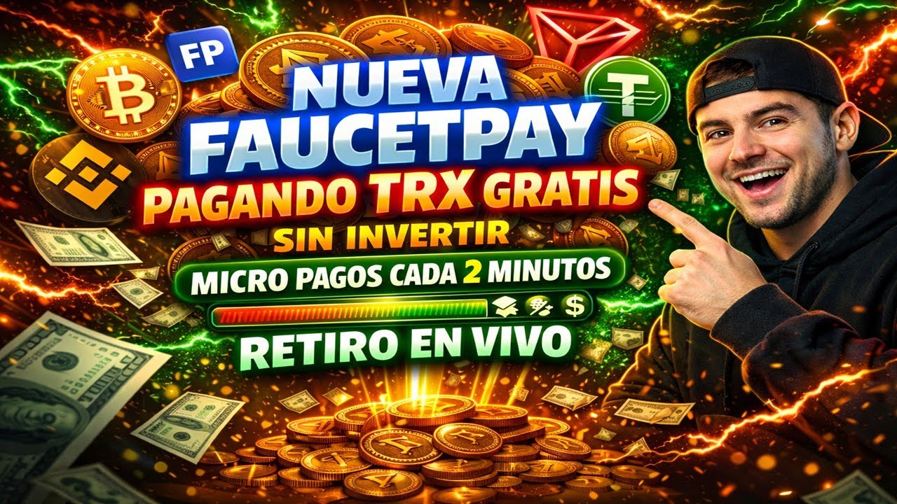 Nueva FAUCETPAY Pagando TRX Sin Invertir Cada 2 MINUTOS | Retiro EN VIVO