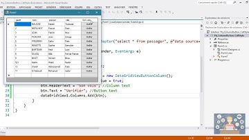 Comment ajouter les buttons datagridview et changer la color d
