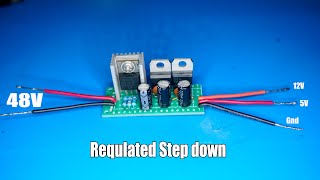 How to make 48v to 12V and 5V dual output regulated step down for inverter driver EGS002 |48V system