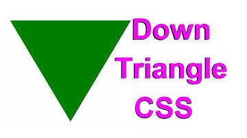 How to create Down Triangle in HTML by using CSS
