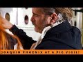 Joaquin Phoenix Brings Show to a Pig Vigil!