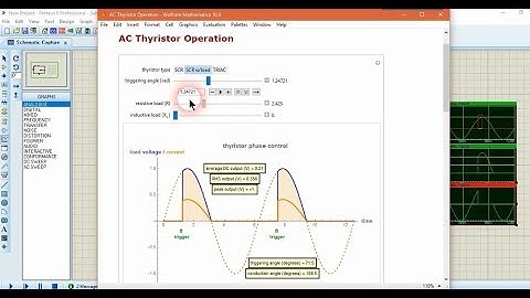 Thyristor or SCR with proteus & wolfram