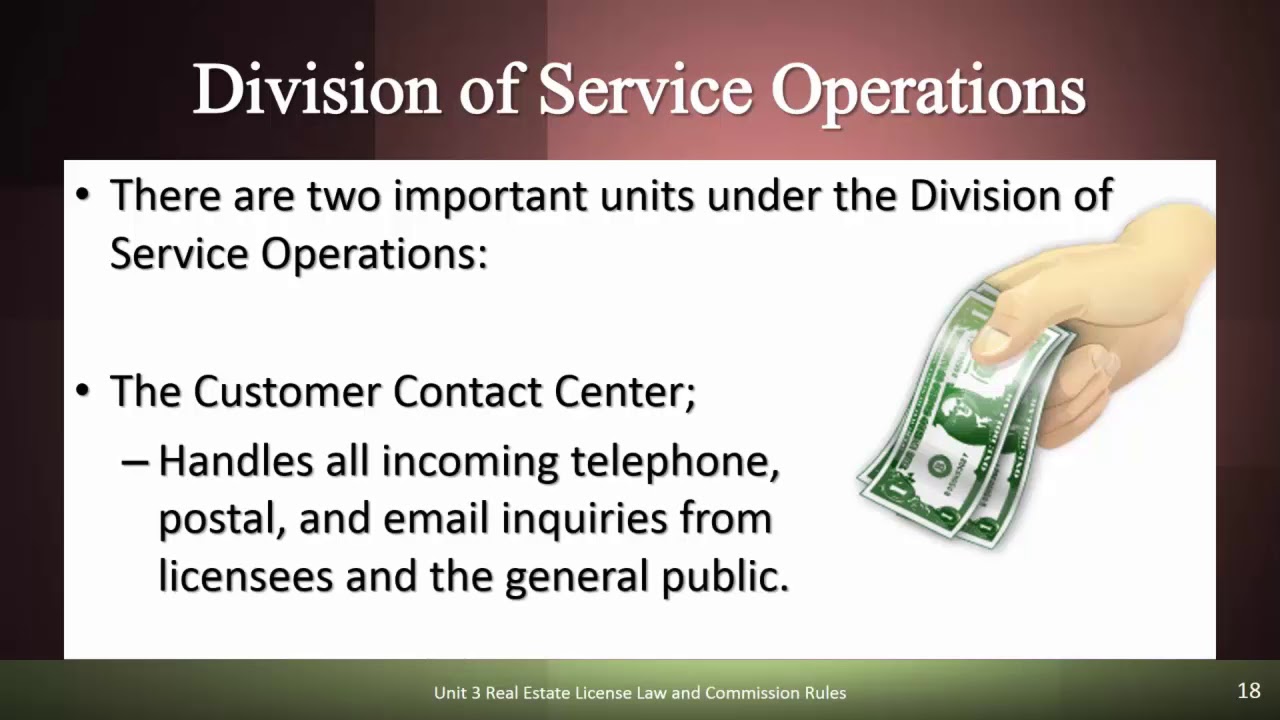 Rowlett Real Estate School DBPR's Division Of Service Operations