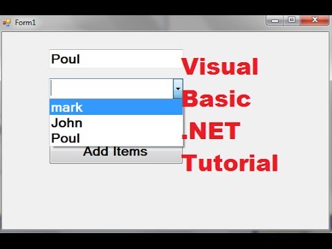 combobox vb  2022  Hướng dẫn Visual Basic .NET 43 - Cách sử dụng hộp tổ hợp Visual Basic .NET