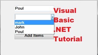 Visual Basic .NET Tutorial 43 - How to use a combobox Visual Basic .NET