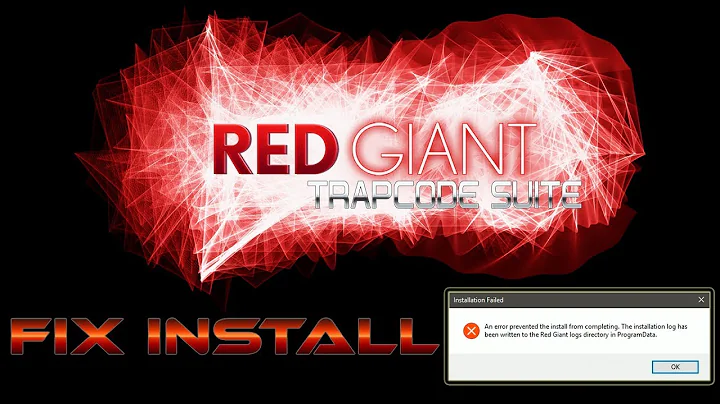 Trapcode Suite An error prevented install from completing. SOLUTION HERE