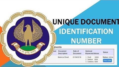 Unique document Identification number UDIN - Verify Financial statement & Certificate attested by CA